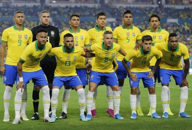teamfoto voor Brazilië