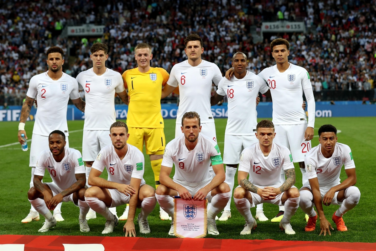teamfoto voor Engeland