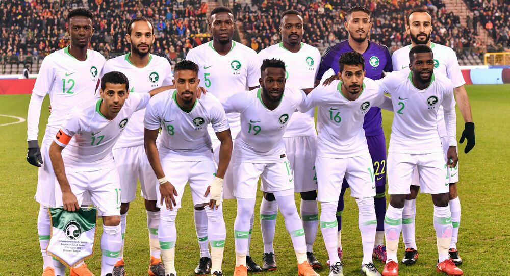 teamfoto voor Saoedi-Arabië