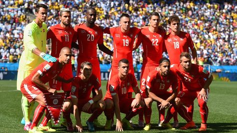 teamfoto voor Zwitserland