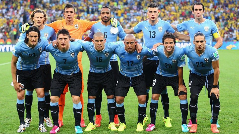 teamfoto voor Uruguay